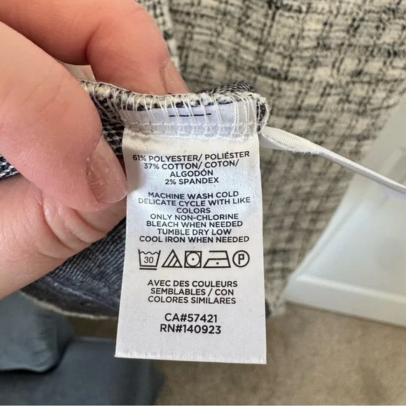 Loft Fringe Tweed Shift Dress Size 4 Short Sleeved Ballet Neck Business Casual - Picture 14 of 16